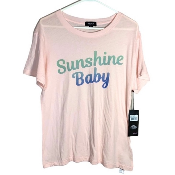 Wildfox Sunshine Baby Keke Pink Salt T-Shirt Sz M - Picture 3 of 6